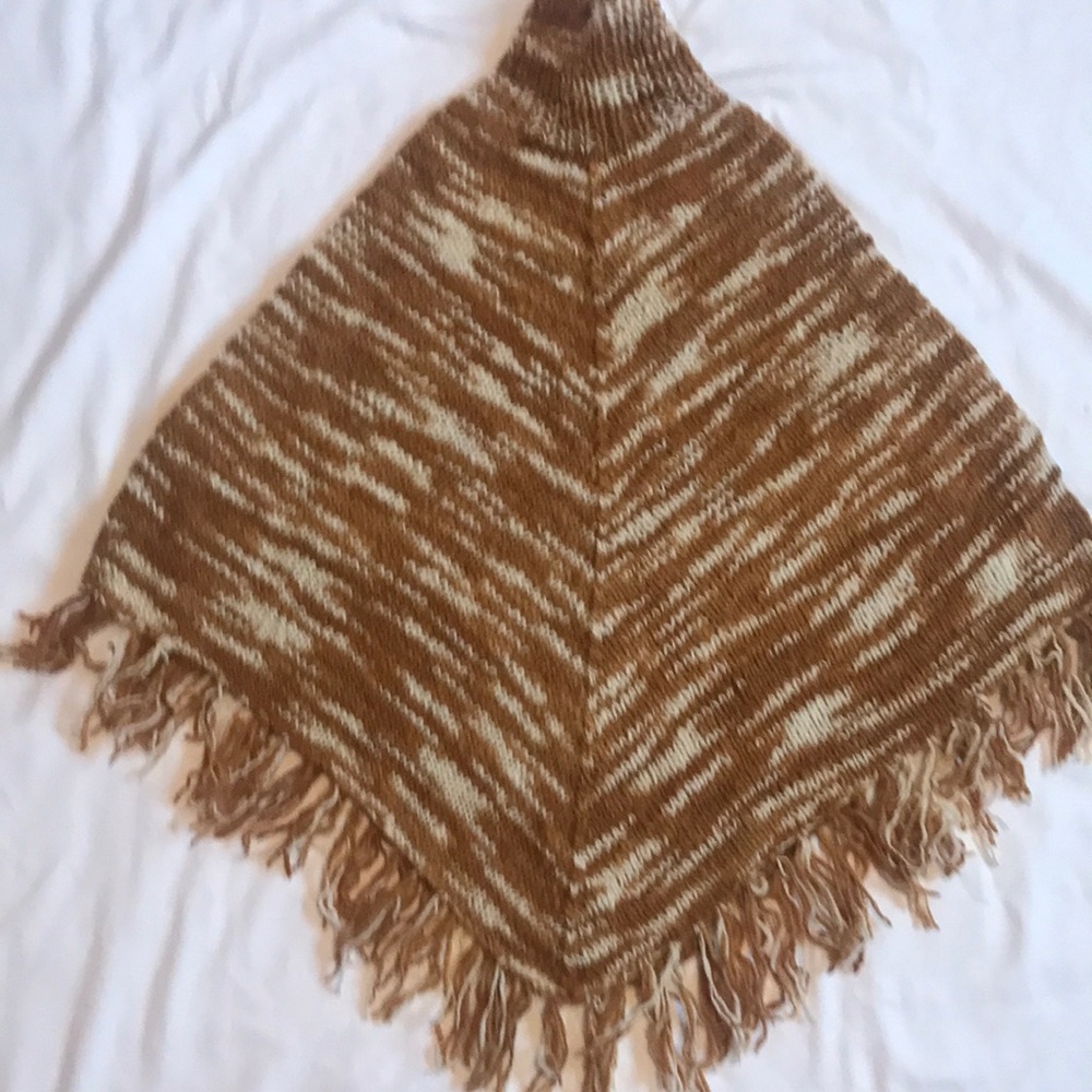 Gorgeous pure wool handmade poncho